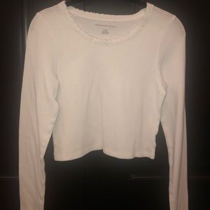 American Eagle long sleeve lace trim shirt